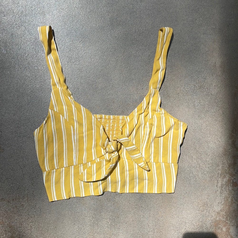 Yellow Striped Tank Top